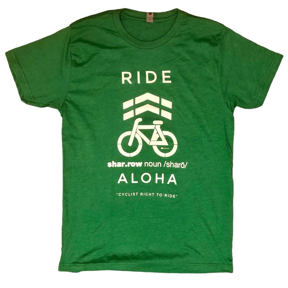 Ride Aloha Bicycle Sharrow | Soft Poly/Cotton Unisex Tee
